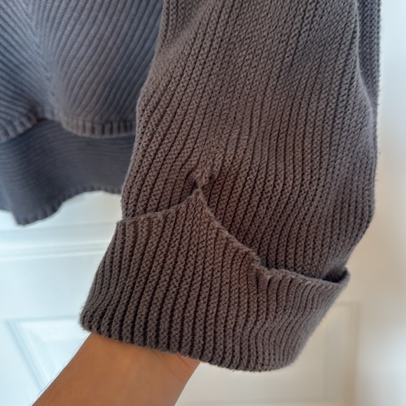 Free People Ribbed V-neck Gray Sweater - Picture 6 of 12